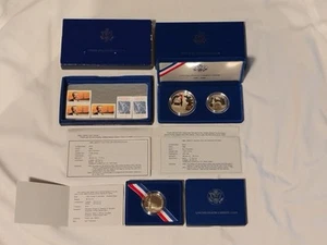 United States Liberty Coin 1886-1986 3 Coin Lot With Extras - Picture 1 of 19