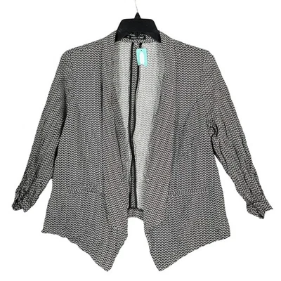 Chaqueta Maurices Mujer Cárdigan Tejido Estampado XL Negro Blanco Moderncore Capas Foto 1 de 4