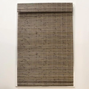 Radiance 2216604E Cordless Driftwood Dockside Flatstick Bamboo Roman Shade, - Picture 1 of 8
