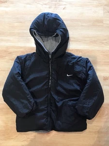 Vintage Nike Reversible Black And Gray Winter Jacket Size 7 Vguc - Picture 1 of 5