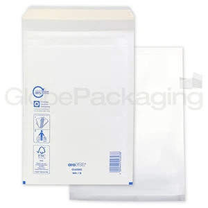 20 x AROFOL AR4 WHITE BUBBLE ENVELOPES PADDED BAGS 180x265mm D/1  *FAST DEL* - Picture 1 of 4