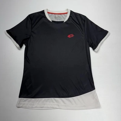 Lotto Mens Soccer Jersey L Black Zero Gravity Blank Sports Graphic Retro Italian - Image 1 of 4