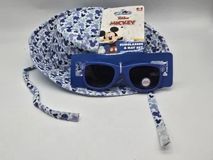 Disney Junior MICKEY Sunglasses & Hat Summer Beach Set 100% UV Protection 0-3 Y - Picture 1 of 4