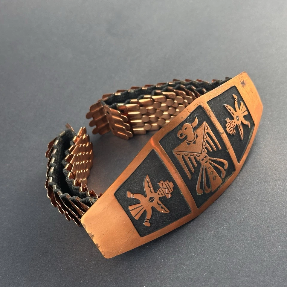 Cinturón Tribal Nativo Vintage Cobre Sólido Envío Gratis Foto 1 de 4