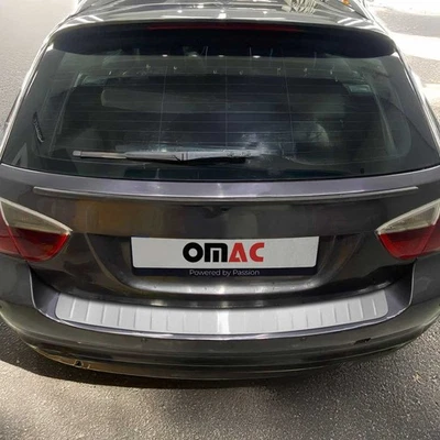 Tampa de soleira de para-choque traseiro para BMW 3 Series E91 Wagon 2005-2012 S.Steel escovado - Imagem 1 de 4