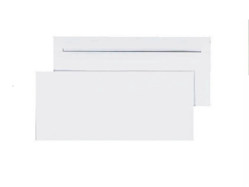 MAILMEDIA 500 Briefumschläge DIN lang ohne Fenster 110 x 220 selbstklebend Umschläge weiß