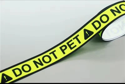 DO NOT PET Dog  2 Yd X 1" Wide Harness Ribbon  - Image 1 of 2