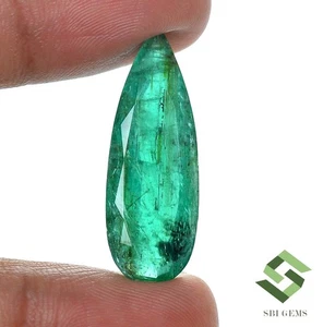 33x12 mm Certified Natural Emerald Pear Cut 16.41 CTS Untreated Loose Gemstone - Picture 1 of 7