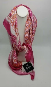 NWT Echo silk scarf pink  paisley #160A - Picture 1 of 10