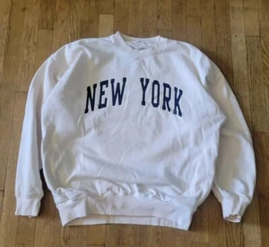 John Galt New York Crewneck Sweatshirt Beige One Size Preowned  - Picture 1 of 9