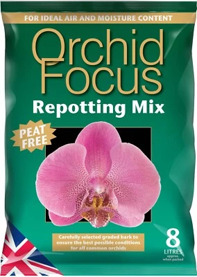 Growth Technology Orchid Focus Repotting Mix 8LPeat Free Graded Bark