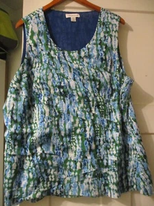 Coldwater Creek Blouse Sleeveless Lined Polyester Top ~ Plus Size 2X FREE SHIP - Picture 1 of 6