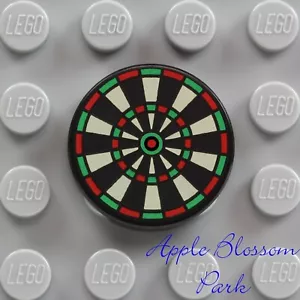 LEGO Minifiguren DART BOARD 2x2 rund bedruckte FLIESE - Mädchen Junge Freunde Dartbrettspiel - Bild 1 von 3