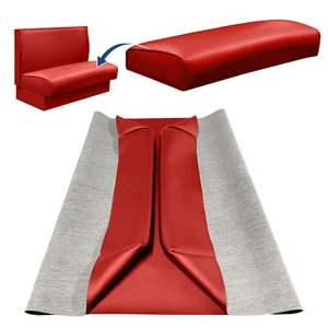 Restaurant Booth Seat Cover Repair - DIY STAPLE ON Custom Replacement Vinyl Top - Picture 1 of 17