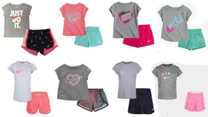 New Nike Little Girls (4-7) T-Shirt & Shorts Set Pick Size & Color - Picture 1 of 7