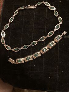 malachite necklace and bracelet