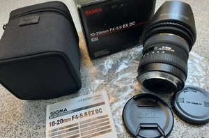 Boxed SIGMA 10-20mm 1:4-5.6 DC HSM EX Wide Angle Lens For- Canon EOS DSLR - Picture 1 of 14