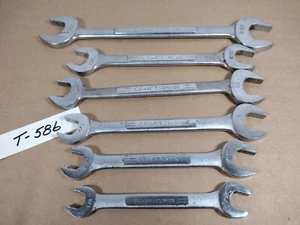 Vtg Craftsman 6 Pc. Open End Wrenches, =V= Series ½– 1 1/8” SAE (586) - Picture 1 of 10