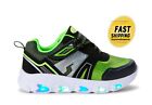 Athletic Works Shoes Boys Size 9 Light Up Youth Sneaker Breathable Neon Green