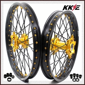 KKE 21/18 Enduro Wheels Rims For SUZUKI RM125 1996-2007 RM250 1996-2008 CNC Hubs - Bild 1 von 13