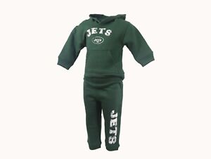 New York Jets NFL Infant Toddler 2 Piece Hooded Sweatshirt & Pants Set New Tags