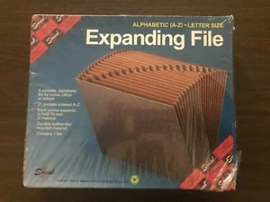 Smead A - Z Leather-Like Expanding File, 21 pockets, Letter Size - Picture 1 of 2