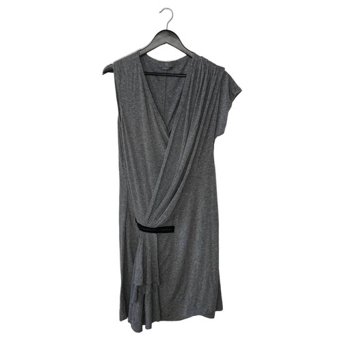 ALEXANDER MCQUEEN Abito in maglia drappeggiata asimmetrica Alexander McQ taglia M grigio