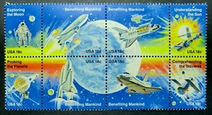 1912 - 1919 MNH 1981 18c Space Achievement B8 Columbia shuttle skylab astronaut - Picture 1 of 1