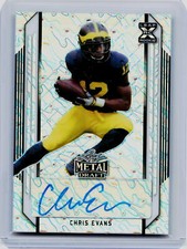 Chris Evans Auto Silver /60 - 2021 Leaf Metal Draft #BA-CE1 - Wolverines