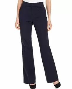 JM Collection Women's New Straight Leg Pants Midnight 4 - Picture 1 of 2