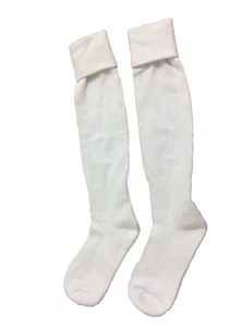 Classic Adult Medium Soccer Sock,Solid Color White,Size: AM - Picture 1 of 3