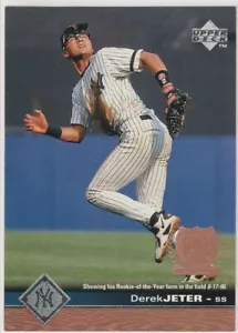 DEREK JETER ROOKIE AL ROY Upper Deck Baseball Card NEW YORK YANKEES CAPTAIN! - Picture 1 of 2