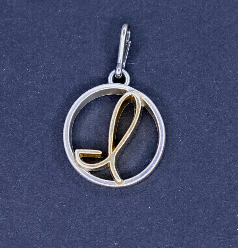 NUEVO NUEVO SIN ETIQUETAS Alex and Ani Cadena Estación Letra Iniciales I Dos Tonos Dije Dorado Plata Foto 1 de 1