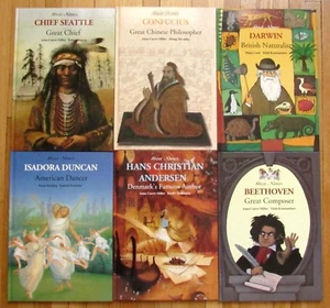 Lot 20 GREAT NAMES Picture Book Biographies LK NEW Darwin Mozart Socrates L1 - Imagen 1 de 4