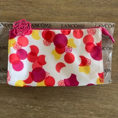 Nuevo Bolso de Maquillaje Lancome Paris Floral Lunares Cosméticos Cremallera-NUEVO SIN ETIQUETAS Foto 1 de 4