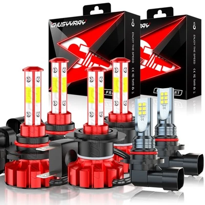 For Subaru Outback 2005-2009 6X 6000K LED Bulbs Headlight Hi/Lo Beam + Fog Light Foto 1 de 4