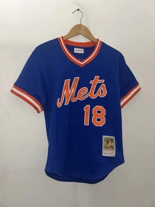 Mitchell and Ness MLB Strawberry #18 Jersey 1986 WORLD SERIES New York Mets Sz.S - Picture 1 of 6