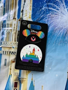 Disney Parks 2025 Pride Rainbow Mouse Ear Hat & Castle 2 Pin Set - Picture 1 of 1