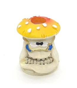 Fujima 1 1/4" Cross Eyed Glasses Mushroom  Polyresin Cigarette Ashtray Snuffer - Picture 1 of 2
