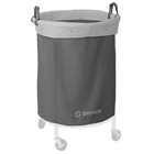 Round Replacement Commercial Laundry Hamper Canvas Bag for Model 290R Gray