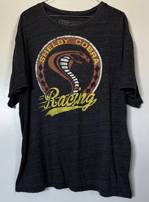 SHELBY COBRA RACING FORD CAR RACE CAR TEE T SHIRT Mens Size XL Gray  - Imagem 1 de 2