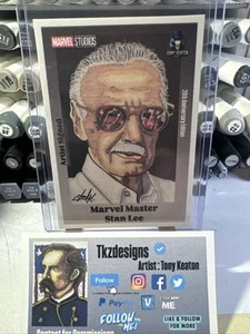 Marvel Creator Stan Lee Sketch Card Print #4/8 Signed By Artist Tony Keaton - Picture 1 of 2