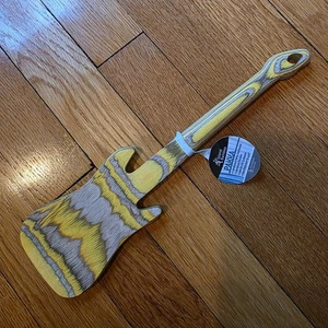 Cuchara para guitarra Island Bamboo amarillo gris ecológico madera Pakka ¡Nueva! - Imagen 1 de 6