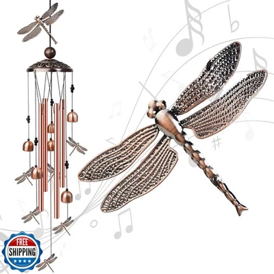 Nowpis Dragonfly Wind Chimes for Outside, Decorative Wind Chimes with 4 Alumi - Image 1 of 4