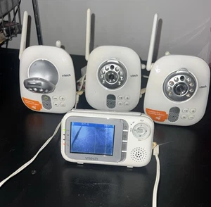 Vtech Safe & Sound Video Baby Monitor w/Adjustable Camera VM321 PU Bundle - Picture 1 of 15