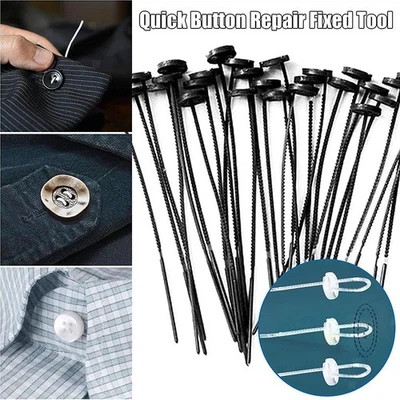Wear-resisting Quick Button Sewing Button Repair Fixed Tool Needleless Button - Image 1 of 4