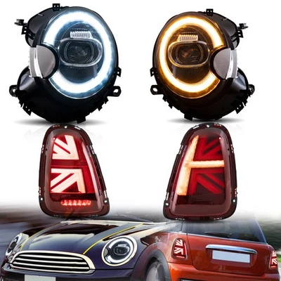 VLAND LED Headlights+Tail Lights For 2007-2013 Mini Cooper w/Sequential L+R - Image 1 of 4