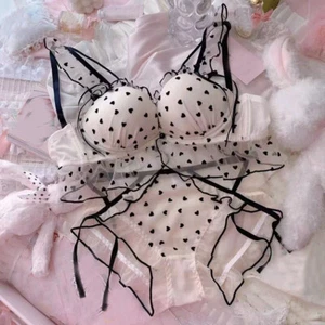 Japanese Sweet Girls Bra Sets Underwear Ruffle Lolita Panties Briefs Princess - Picture 1 of 4