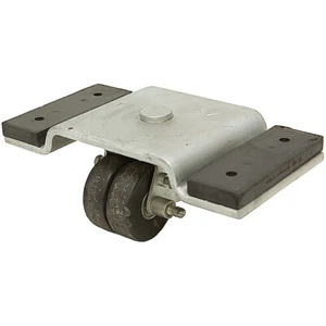 Rueda doble placa giratoria 2,5 x 0,875 con almohadillas de aislamiento 1-1545 - Imagen 1 de 1