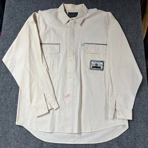 Vintage Bugle Boy Shirt Men's XL Button Up Military CL-950 Uniform Retro Patch - Picture 1 of 7